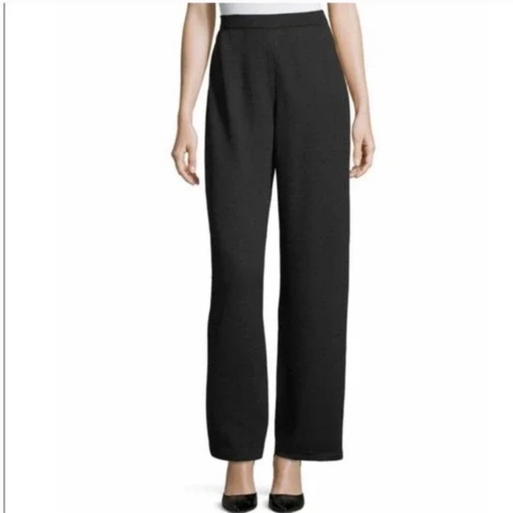 St. John Evening Santana Knit Wide Leg High Rise Pants - Picture 1 of 9